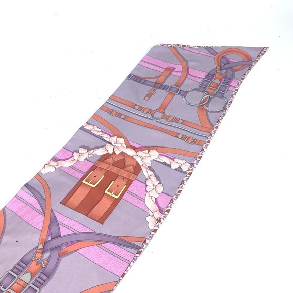 HERMES Maxi Twilly Scarf Silk Multicolor Accessory - Picture 8 of 11